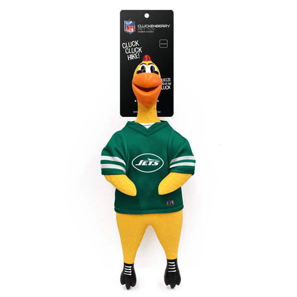 Littlearth New York Jets Rubber Chicken Pet Toy