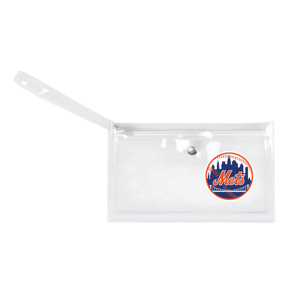 littlearth New York Mets Clear Ticket Wristlet