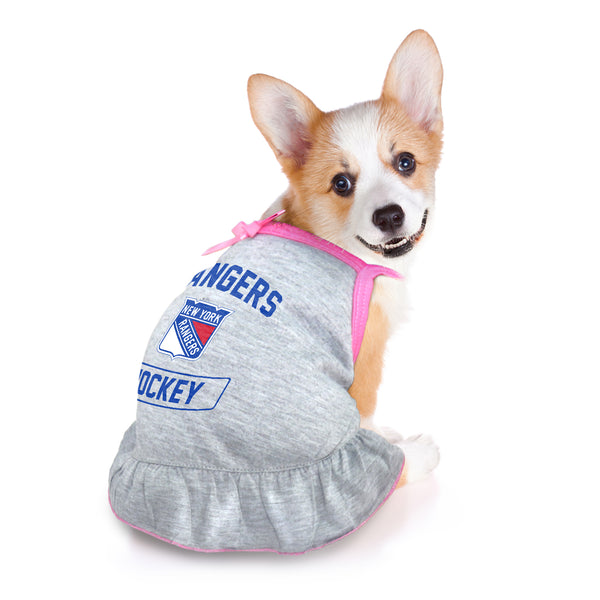 Littlearth New York Rangers Pet Dress Grey Type