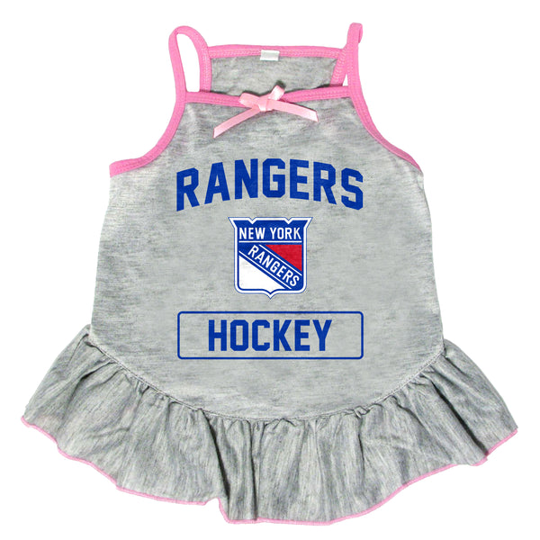 littlearth New York Rangers Pet Dress Grey Type