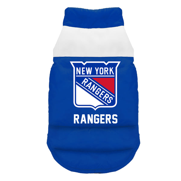 littlearth New York Rangers Pet Parka Puff Vest