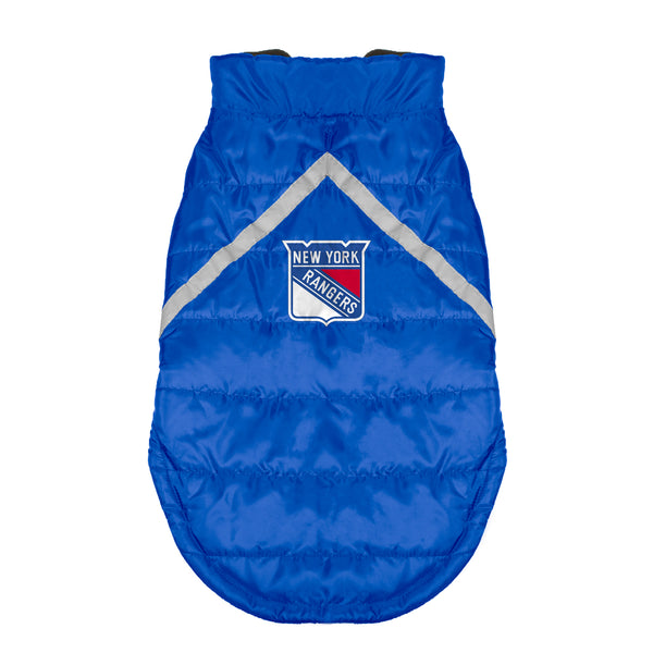 littlearth New York Rangers Pet Puffer Vest