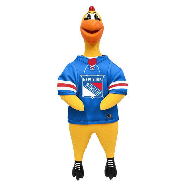 littlearth New York Rangers Rubber Chicken Pet Toy