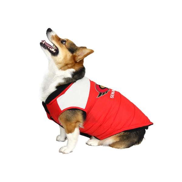 Littlearth Ottawa Senators Pet Parka Puff Vest