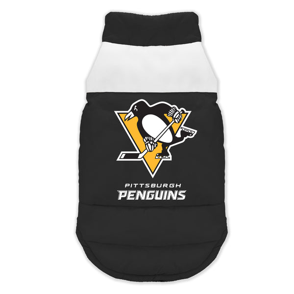 littlearth Pittsburgh Penguins Pet Parka Puff Vest