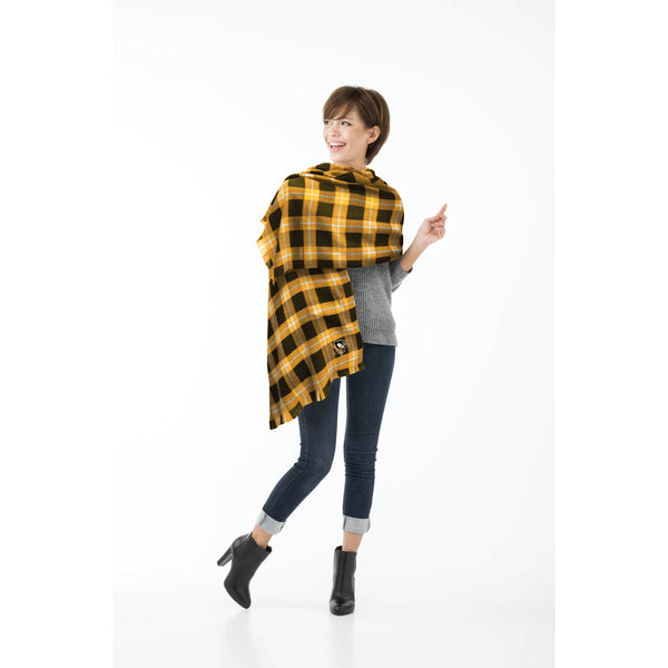 Littlearth Pittsburgh Penguins Plaid Blanket Scarf