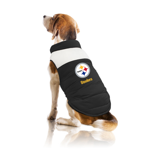 Littlearth Pittsburgh Steelers Pet Parka Puff Vest