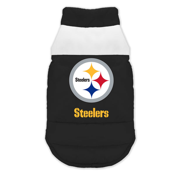 littlearth Pittsburgh Steelers Pet Parka Puff Vest