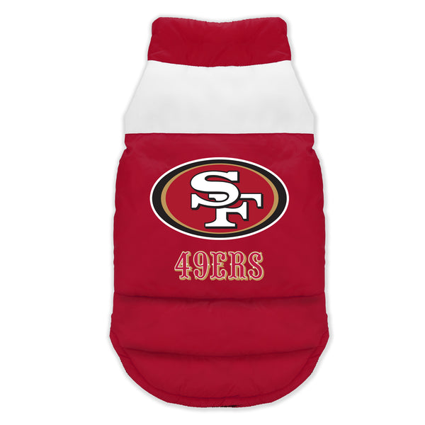 littlearth San Francisco 49ers Pet Parka Puff Vest