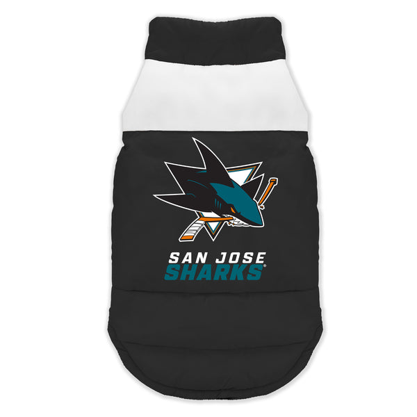 littlearth San Jose Sharks Pet Parka Puff Vest