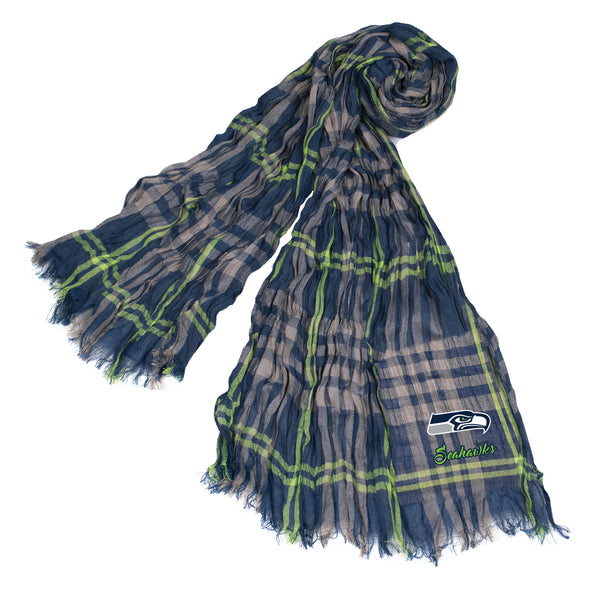 littlearth Seattle Seahawks Crinkle Scarf Plaid