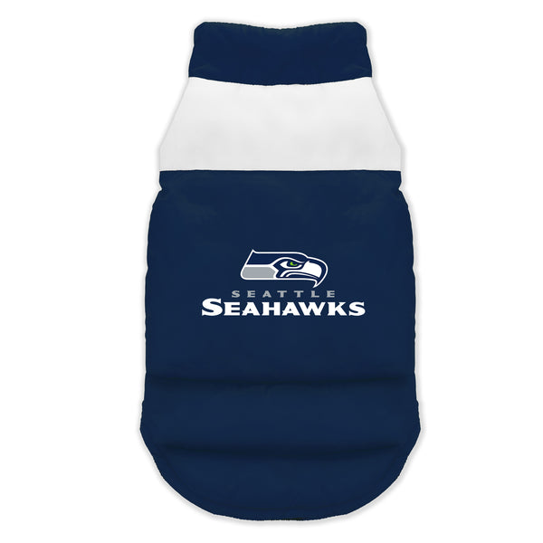 littlearth Seattle Seahawks Pet Parka Puff Vest