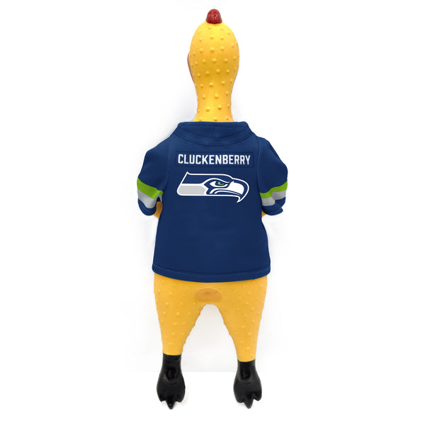 Littlearth Seattle Seahawks Rubber Chicken Pet Toy