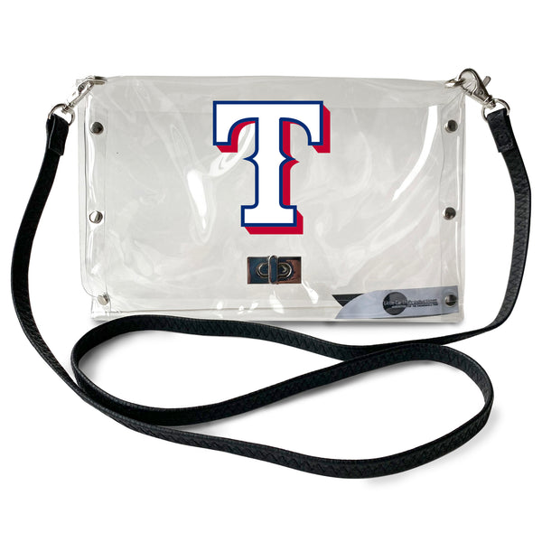 littlearth Texas Rangers Clear Envelope Purse