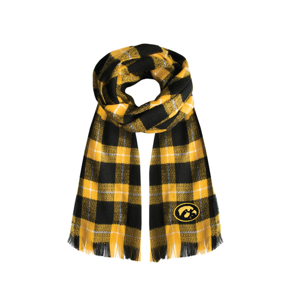 littlearth University of Iowa Plaid Blanket Scarf