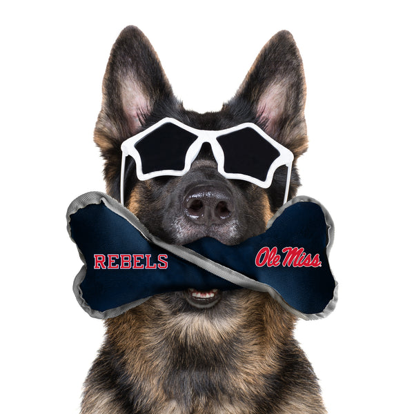 Littlearth University Of Mississippi Pet Tug Bone