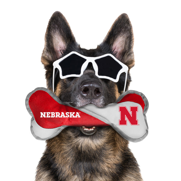 Littlearth University Of Nebraska Pet Tug Bone