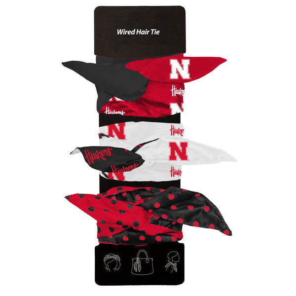 littlearth University of Nebraska Wired Hair Tie