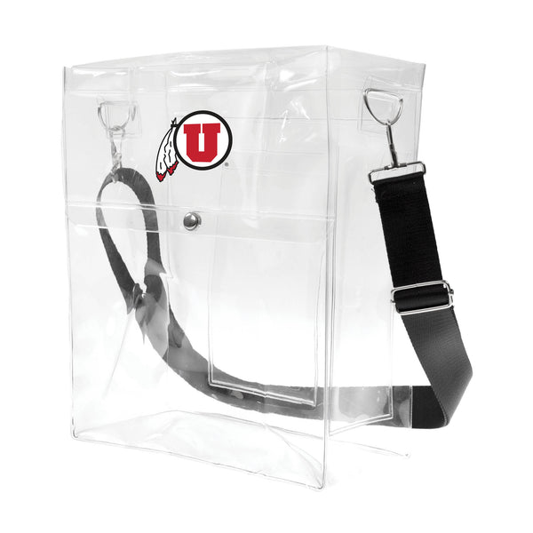 littlearth University of Utah Clear Ticket Satchel