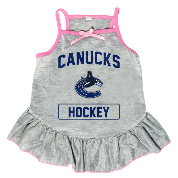 littlearth Vancouver Canucks Pet Dress Grey Type