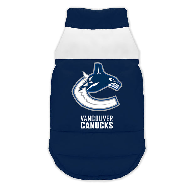 littlearth Vancouver Canucks Pet Parka Puff Vest