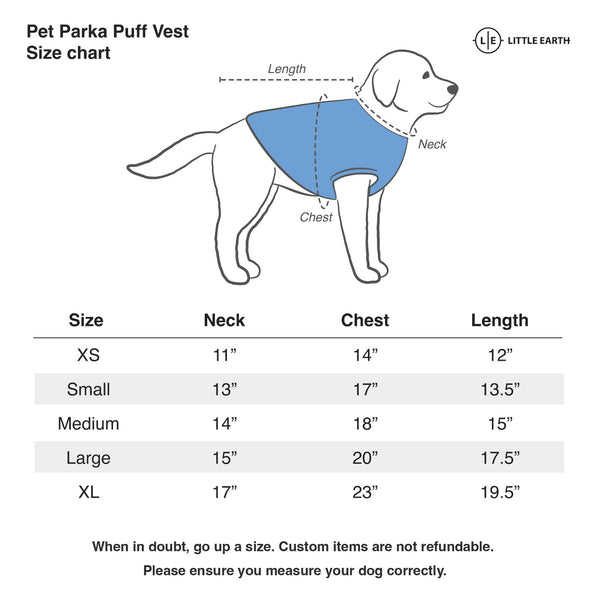 Littlearth Los Angeles Chargers Custom Pet Parka Puff Vest