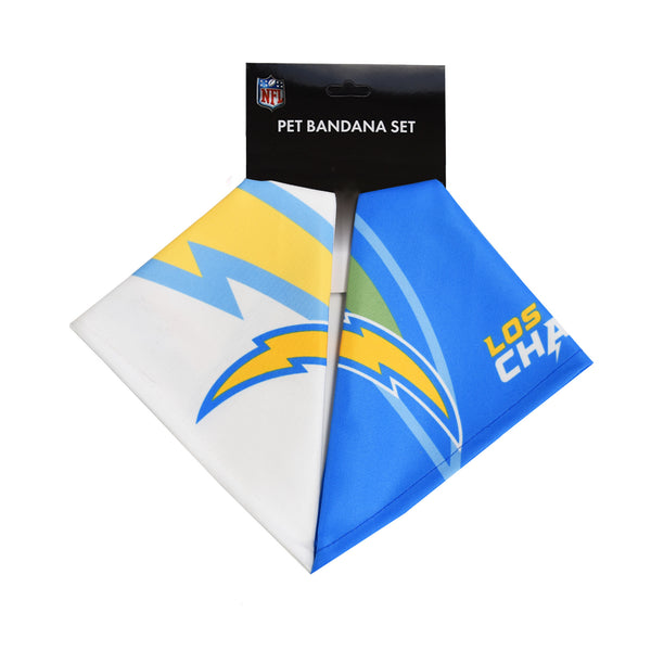 Littlearth Los Angeles Chargers Home And Away Pet Bandana Set