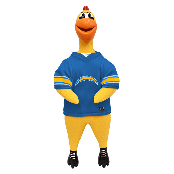 littlearth Los Angeles Chargers Rubber Chicken Pet Toy