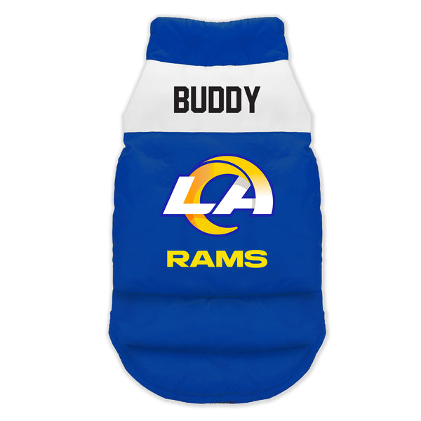 littlearth Los Angeles Rams Custom Pet Parka Puff Vest