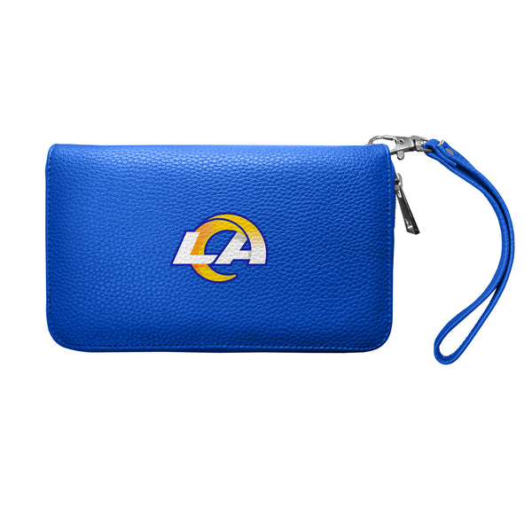littlearth Los Angeles Rams Zip Organizer Wallet Pebble
