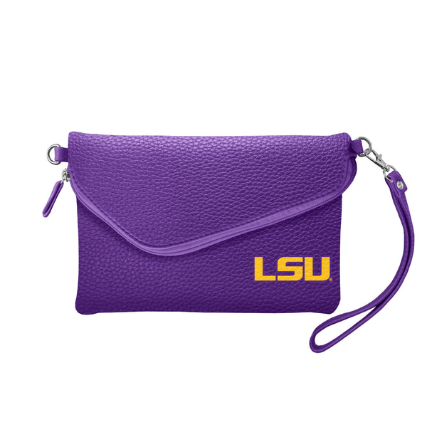 littlearth Louisiana State University Fold Over Crossbody Pebble