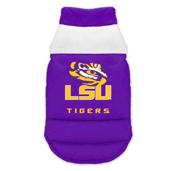 littlearth Louisiana State University Pet Parka Puff Vest