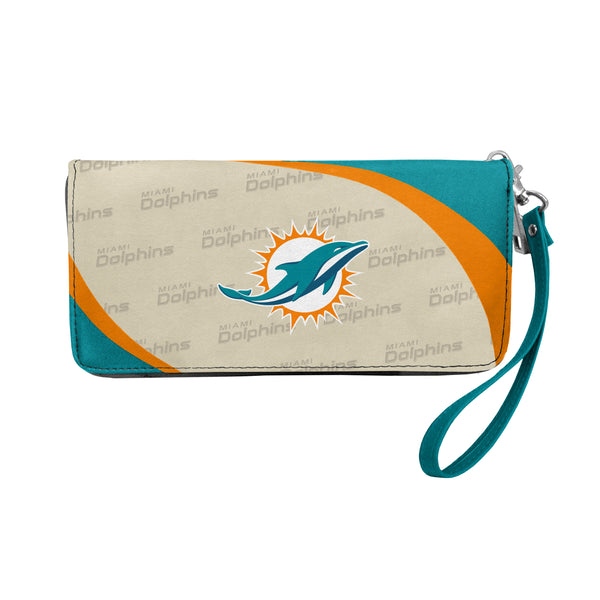 littlearth Miami Dolphins Curve Zip Organizer Wallet