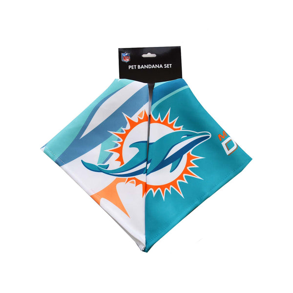 Littlearth Miami Dolphins Home And Away Pet Bandana Set
