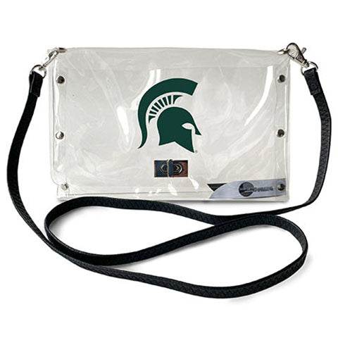 littlearth Michigan State University Clear Envelope Purse