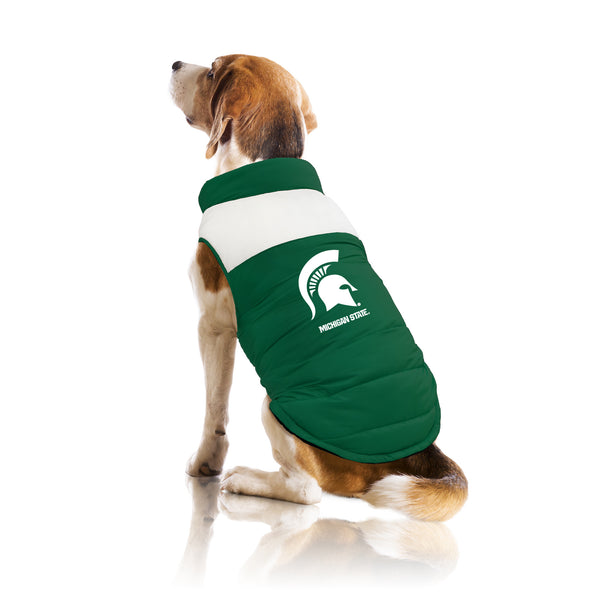 Littlearth Michigan State University Pet Parka Puff Vest