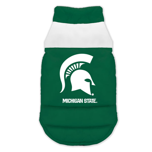 littlearth Michigan State University Pet Parka Puff Vest
