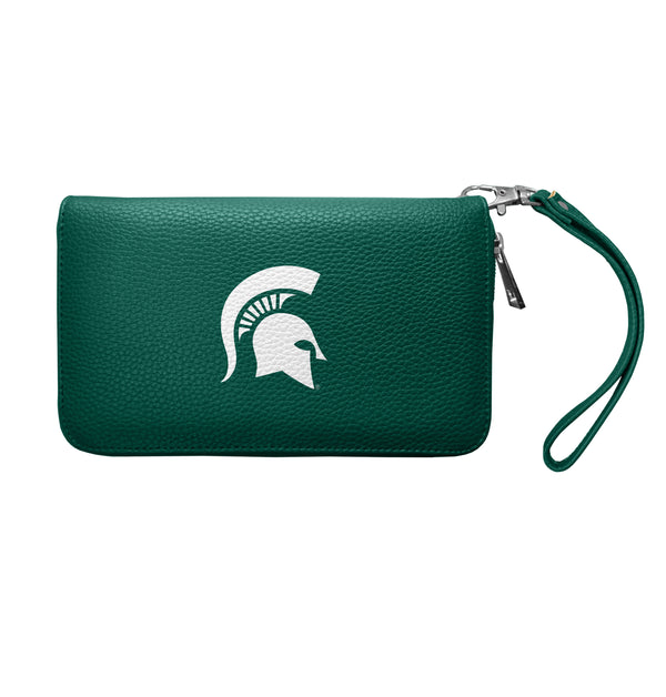 littlearth Michigan State University Zip Organizer Wallet Pebble
