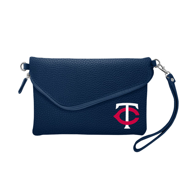 littlearth Minnesota Twins Fold Over Crossbody Pebble
