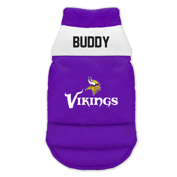 littlearth Minnesota Vikings Custom Pet Parka Puff Vest