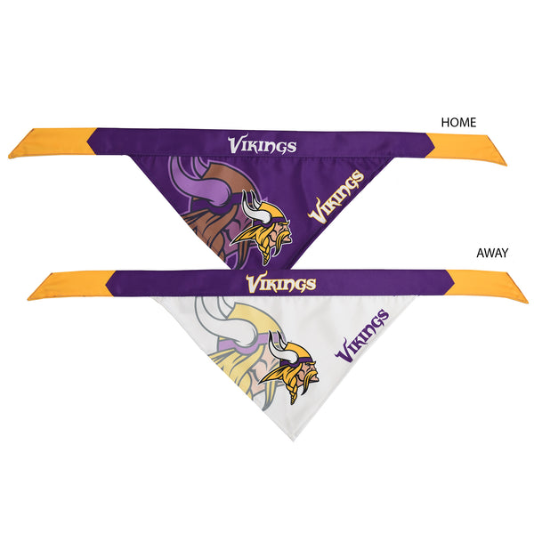 Littlearth Minnesota Vikings Home And Away Pet Bandana Set