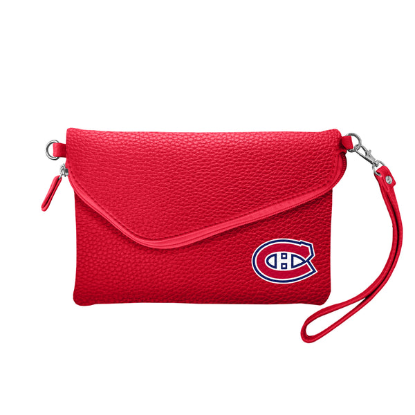 littlearth Montreal Canadiens Fold Over Crossbody Pebble