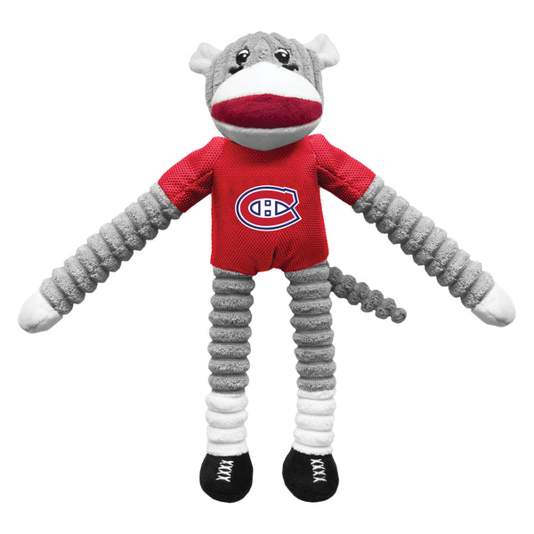 littlearth Montreal Canadiens Team Sock Monkey Pet Toy