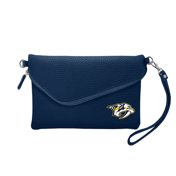 littlearth Nashville Predators Fold Over Crossbody Pebble