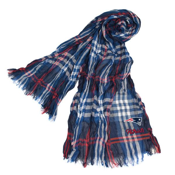littlearth New England Patriots Crinkle Scarf Plaid