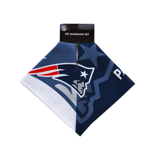 Littlearth New England Patriots Home And Away Pet Bandana Set