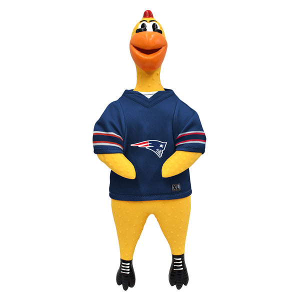 littlearth New England Patriots Rubber Chicken Pet Toy