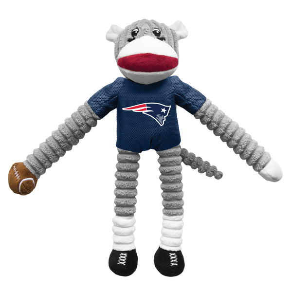 littlearth New England Patriots Team Sock Monkey Pet Toy
