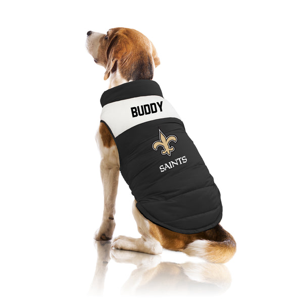 Littlearth New Orleans Saints Custom Pet Parka Puff Vest