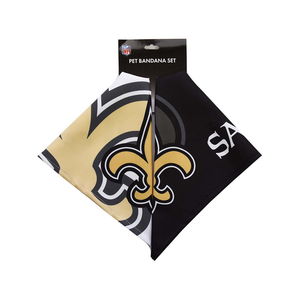 Littlearth New Orleans Saints Home And Away Pet Bandana Set